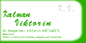 kalman viktorin business card